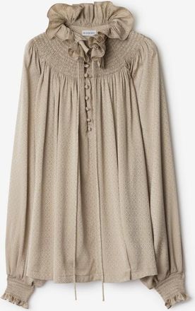 Burberry Geometric Silk Blouse