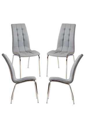 Regalos Miguel Regalos Miguel - Packs Sillas Comedor - Pack 4 Sillas Liam - Gris Claro