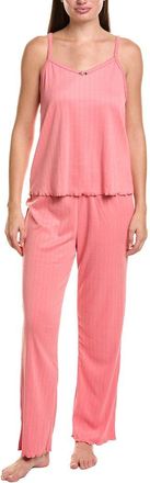 Flora Nikrooz Flora By Flora Nikrooz 3Pc Solid Pointelle Cami, Pant, & Short Set