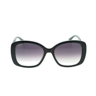 Gucci Sunglasses, female, Black, Size: 56 MM Oversized Butterfly Sunglasses