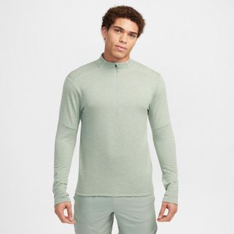 Nike Mens Element Therma-FIT Repel 1/2-Zip Running Top in Green | FZ1149-370