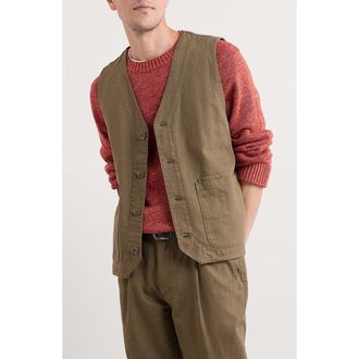 Seasalt Cornwall Tollgate Linen & Organic Cotton Vest in Riverbed at Nordstrom, Size Medium
