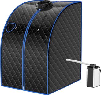 Costway 3l Mini Sauna De Vapor Port&aacute;til Con Control Remoto Cabina De Sauna Con Temperatura Y Temporizador Ajustables (negro) - Costway