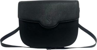 Saint Laurent Pre-owned Cross Body Bags, female, Black, Size: ONE SIZE Pre-owned Leather Shoulder Bag