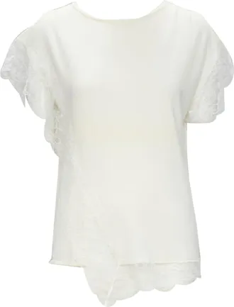 Lanvin lace trim pullover top