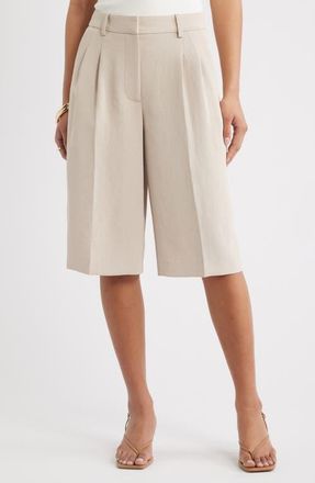 Open Edit The Curator Crepe Culottes in Grey Feather at Nordstrom, Size 00