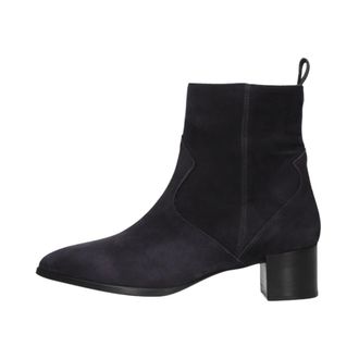 Notre-V Blauwe Su&egrave;de Enkellaarsjes Stijlvol Model - Dames - Schoenen - Blauw - Maat: 38 EU Su&egrave;de