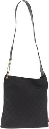 Gucci Pre-owned Cross Body Bags, female, Black, Size: ONE SIZE Pre-owned Canvas Cross Body Bag