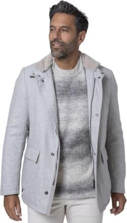 Gimos Grijze Cashmere Blend Flanellen Jas - Heren - Zomerjassen - Wit - M - Kasjmier - Jassen