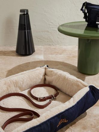 A.P.C. Toutou Logo-Print Leather Dog Lead