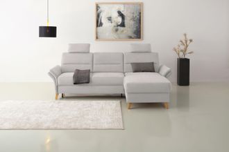 HOME AFFAIRE Ecksofa »Westerland L-Form« Federkern-Polsterung, wahlweise mit Bettfunktion, Bettkasten