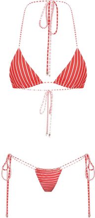 Amir Slama Bikini a righe - Rosso