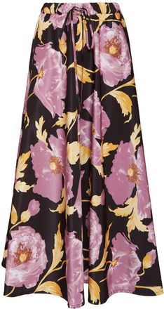 La DoubleJ Gonna midi con stampa - Nero