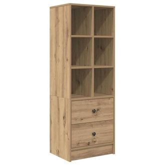 Berkfield Home Artisan Oak Shelving Unit Artisan Oak Engineered wood Medium in Brown