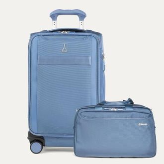 Travelpro Versapack + Softside Carry On & Underseat Travel Tote Bag Luggage Set in Elemental Blue at Nordstrom