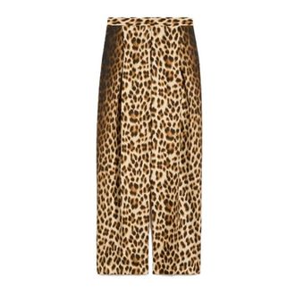 Max Mara Wide Trousers, female, Multicolor, Size: 2XS Silk Wide Trousers