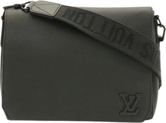 Louis Vuitton Vintage, unisex, Zwart, ONE Size, Leer, Pre-owned Vintage Cross Body Bag