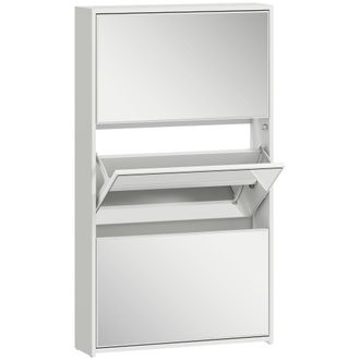 HOMCOM Zapatero estrecho 65x17x114.5 cm blanco