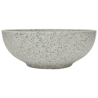 Berkfield Home Countertop Basin Grey Round OE&para;41x14 cm Ceramic | Size: 41x14 cm