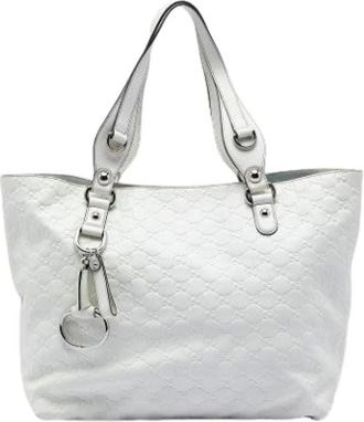 Gucci Pre-owned Tote Bags, female, White, Size: ONE SIZE Pre-owned Vintage Tote Bag