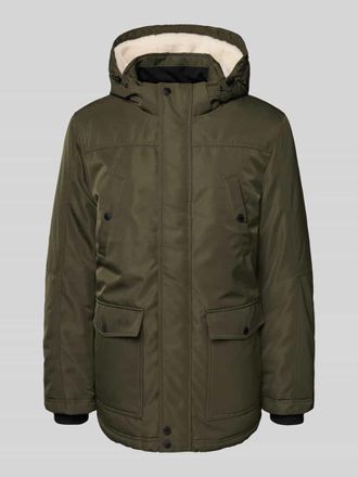 Mc Neal Parka mit Teddyfell und Pattentaschen in Oliv, Gr&ouml;&szlig;e XXL