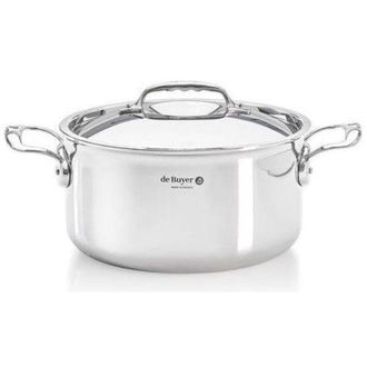 De Buyer Affinity Pentola per Arrosti Inox con Coperchio 28cm