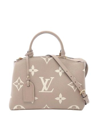 Louis Vuitton 2021-2025 Bicolor Monogram Empreinte Giant Petit Palais satchel - Brown