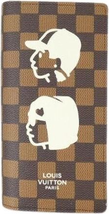 Louis Vuitton Pre-owned Porte-feuille Brazza Damier Long Wallet - Dames - Vintage Accessoires - Bruin - ONE Size - Vintage