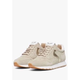 Voile Blanche Womens Julia Suede Sneaker In Metallic/ Slate Silver