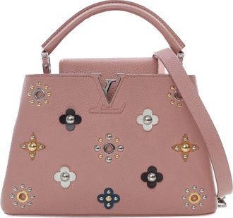 Louis Vuitton Pre-owned Womens Capucines Bb Floral Appliqu - Pink Leather - One Size