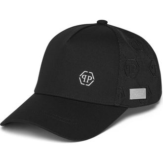 Philipp Plein Baseball Cap Hexagon Unisex in Black at Nordstrom, Size 00
