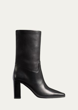 Khaite 55mm Petra Leather Ankle Boots