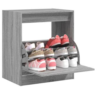 vidaXL Vidaxl - Zapatero De Madera De Ingenier&iacute;a Gris Sonoma 60x42x69 Cm