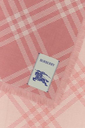 Burberry Sugarpink Exterior: Wool Silk Sciarpe E Foulard Scarfs