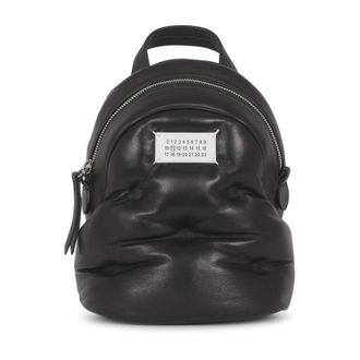 Maison Margiela Tassen, Heren, Zwart, ONE Size, Leer, Glam Slam Rugzak