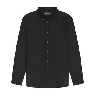 Lyle & Scott Heren, Overhemden, Zwart, Maat: L Katoen