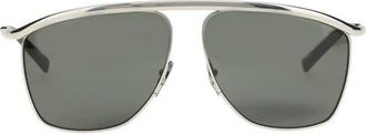 Saint Laurent Gedurfde Aviator Zonnebril - Dames - Zonnebrillen - Grijs - ONE Size - Nylon - Accessoires