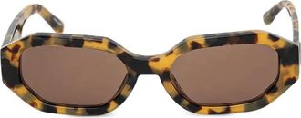 The Attico Occhiali da sole con effetto tartarugato - Marrone