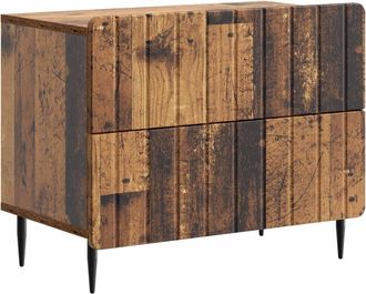 vidaXL Armario De Noche Madera Envejecida 62 X 34,5 X 49,5 Cm Vidaxl
