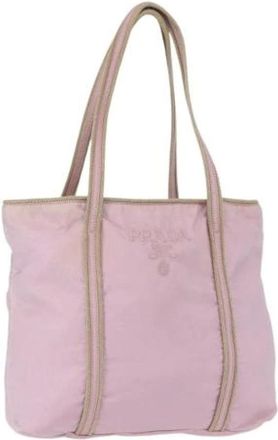 Prada Pre-owned Tote Bags, female, Pink, Size: ONE SIZE Pre-owned Vintage Tote Bag