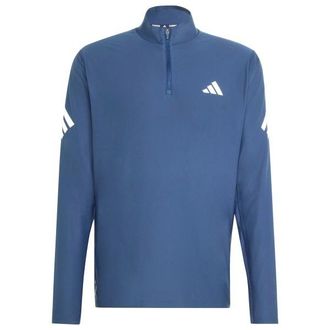 adidas AD365 Running Iconic Half Zip Laufshirt f&uuml;r Herren | blau