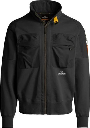 Parajumpers Militair-ge&iuml;nspireerd sweatshirt met ritssluiting - Heren - Vesten met rits - Zwart - XL - Katoen - Hoodies & sweatvesten