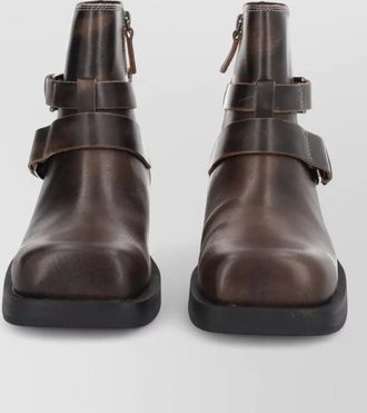 Ash leather boots