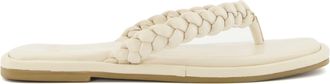 Dune London Womens Dune Loxx Plait Toe Post Sandals in Ecru