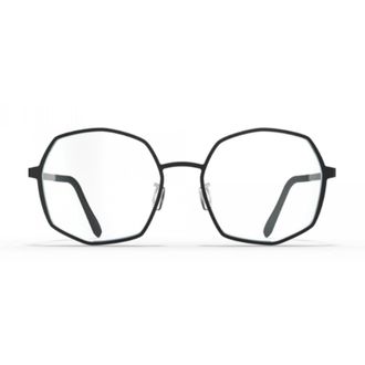 Blackfin Bf1081 Sable Octagonal Black Titanium Eyeglasses with Adjustable Nose Pads