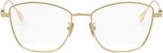 Fendi Glasses, unisex, Yellow, Size: 54 MM Fe50108F