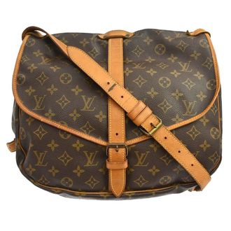 Louis Vuitton Saumur Monogram Canvas Brown Canvas Handbag (Pre-Owned)
