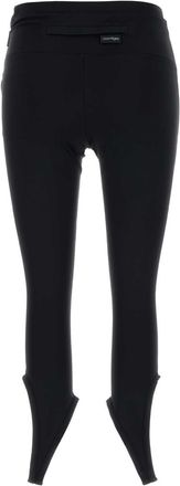 Courr&egrave;ges Womens Black Stretch Nylon Leggings - Size X-Small