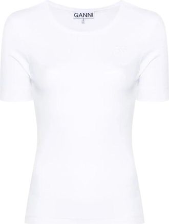 Ganni Mujer, Camisetas, Blanco, Talla: M