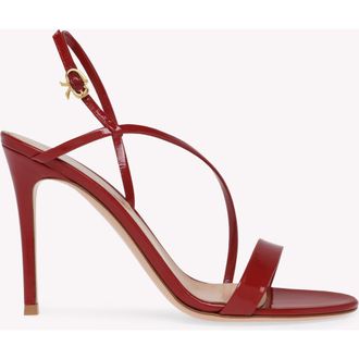 Gianvito Rossi Manhattan 95 Sandal in Red Lamb Leather at Nordstrom, Size 41.5